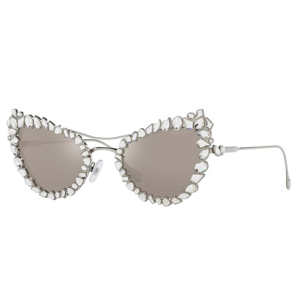 Swarovski SK 7011 4001AP Silver Metal Irregular Sunglasses Silver Mirror Lens